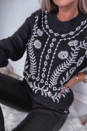 Megztinis su perlų raštu