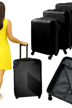 3 viename lagaminų rinkinys – juodas