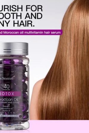 Plaukų kapsulės su botoksu ir marokietišku aliejumi