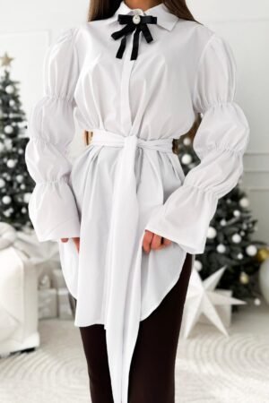 Lucario marškinėliai su juosta balti