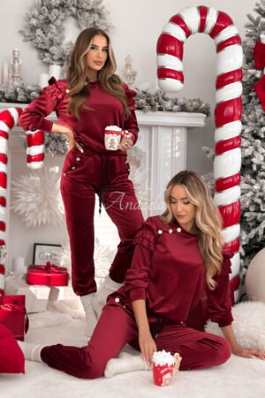 „Just Two Of Us“aksomo sportinio kostiumo komplektas