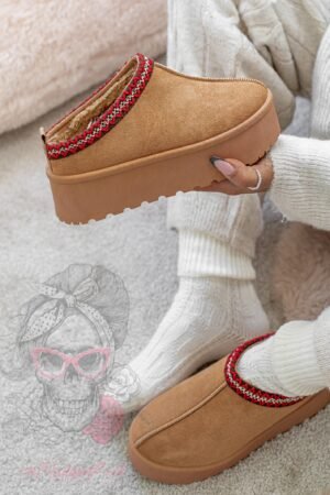 Madam Gobby atviri sniego batai karamelės spalvos