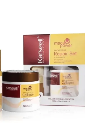 Karseell kolageno plaukų kaukė + argano aliejaus rinkinys